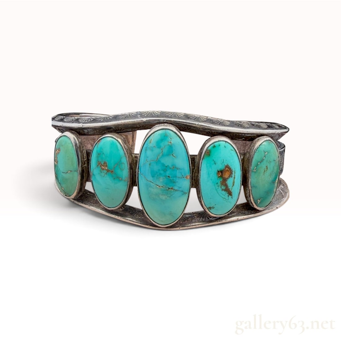 Native American Navajo Turquoise Cuff Bracelet (1 of 5)