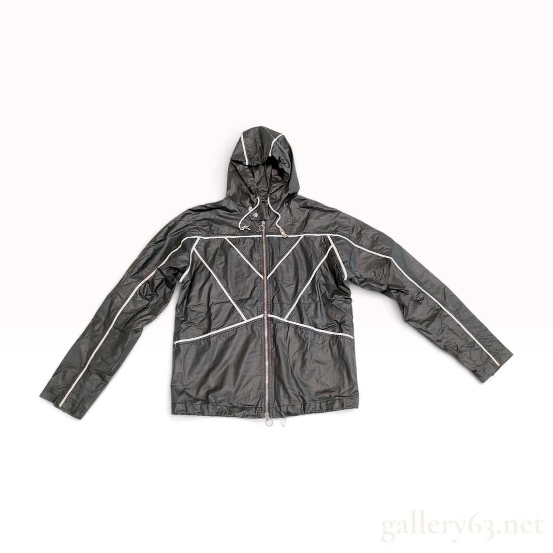 Gucci Men's Black Coated Technical Hooded Jacket Size 46 (1 of 10)
