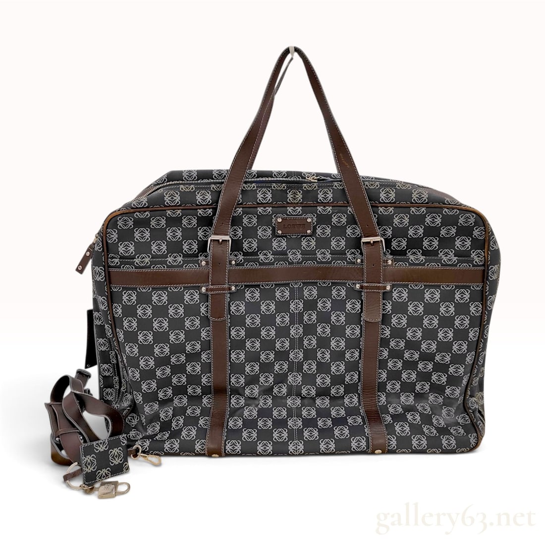 Loewe Anagram Monogram Coated Canvas and Leather Travel Bag (1 of 10)