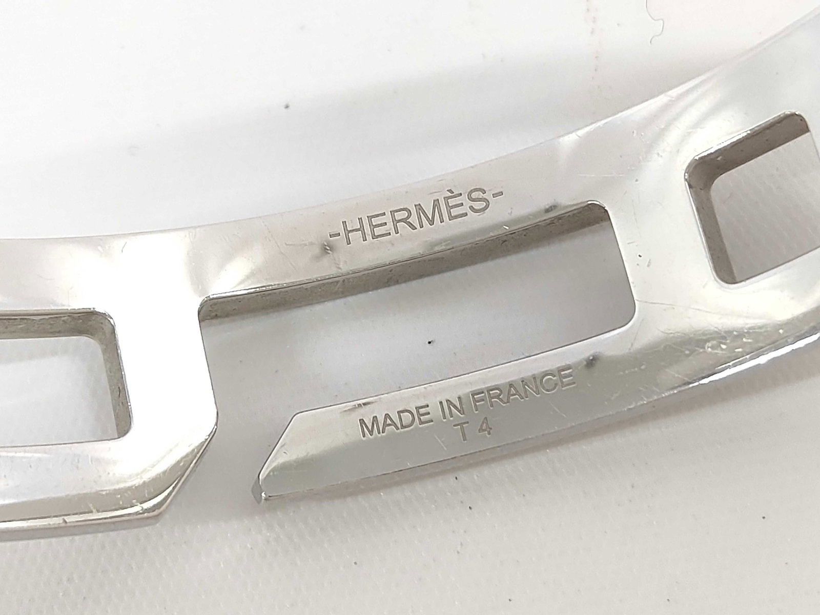 Hermes Play Bangle Solid 925 Sterling Silver Cuff Bracelet - 5