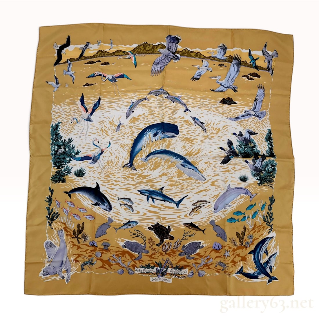 Hermes Silk Carre 90 Scarf La Vie Precieuse de la Mediterranee by Robert Dallet (1 of 9)