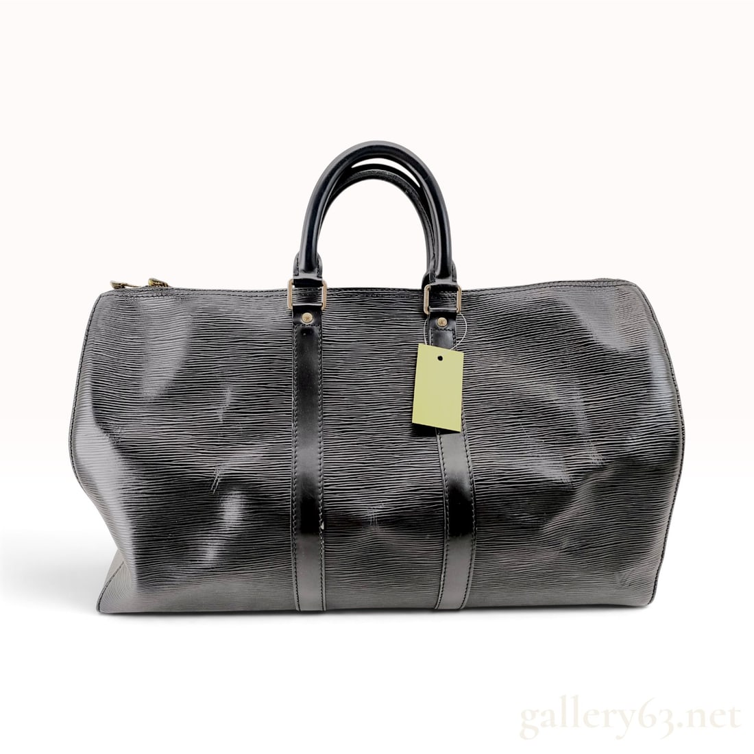Vintage Louis Vuitton Keepall 45 Black Epi Leather Travel Bag with Padlock (1 of 10)