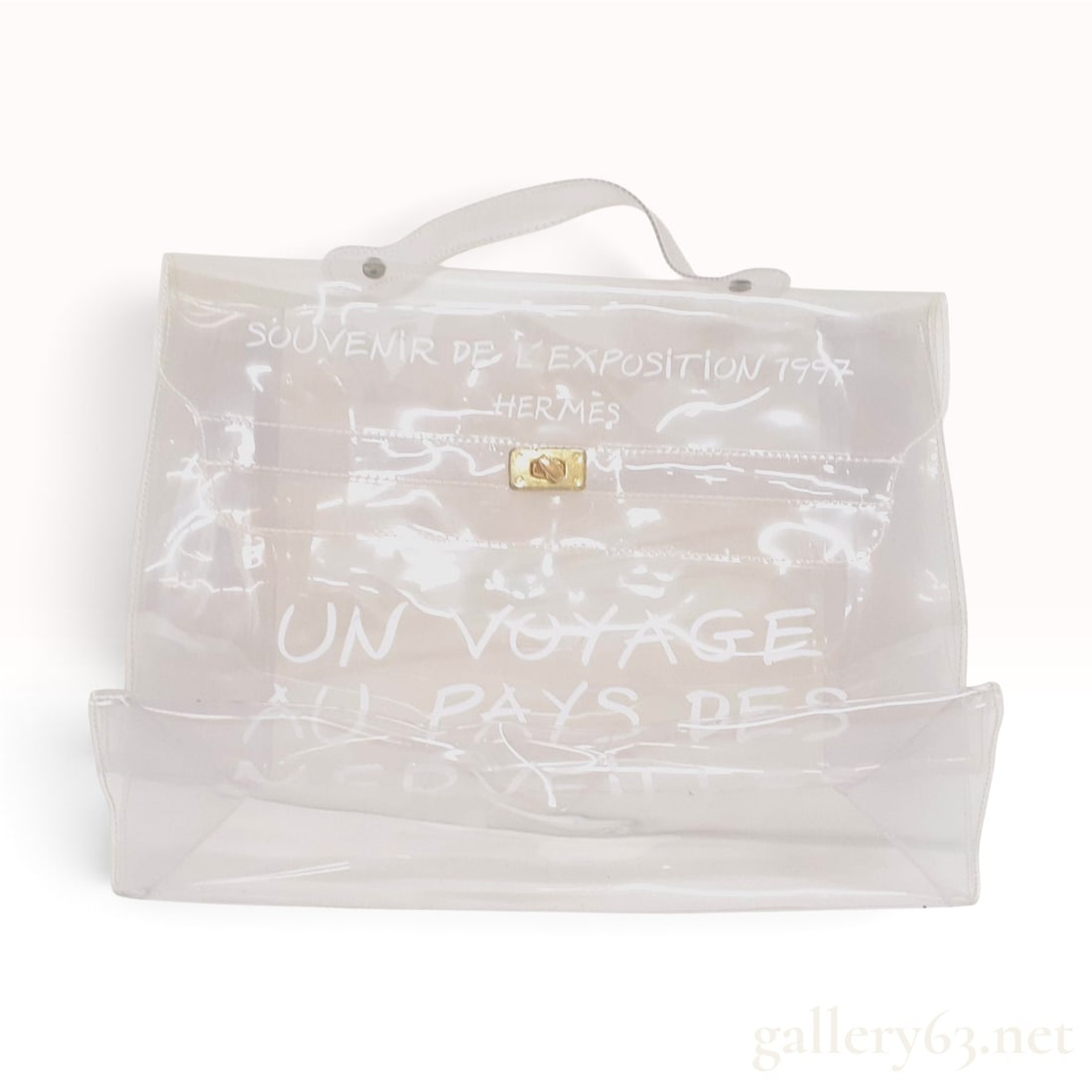 Vintage Hermes Souvenir de l'Exposition 1997 Clear Vinyl Kelly 40 Handbag (1 of 10)