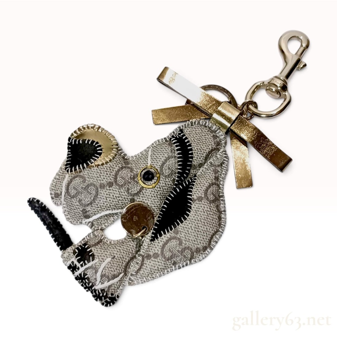 Gucci Guccioli Ulisse Great Dane GG Supreme Bag Charm with Box (1 of 10)