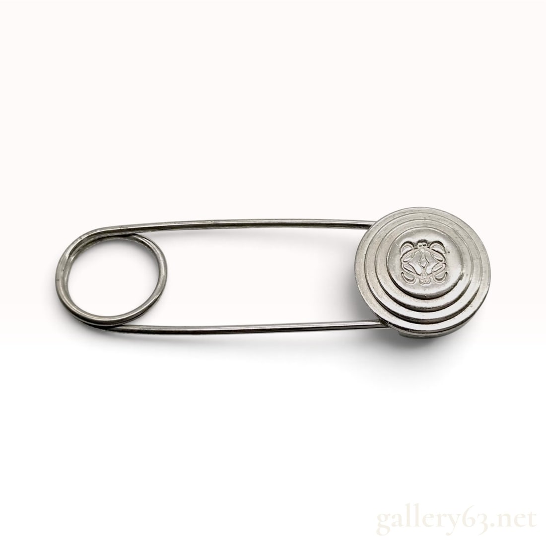 Loewe Anagram Metal Safety Pin Brooch (1 of 7)