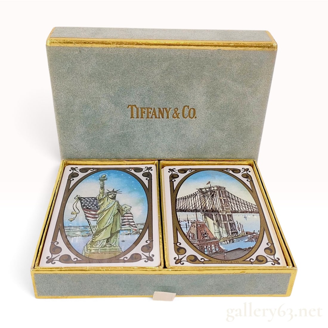 A Vintage Tiffany & Co. New York City Landmarks Playing Card Set with Box (1 of 10)