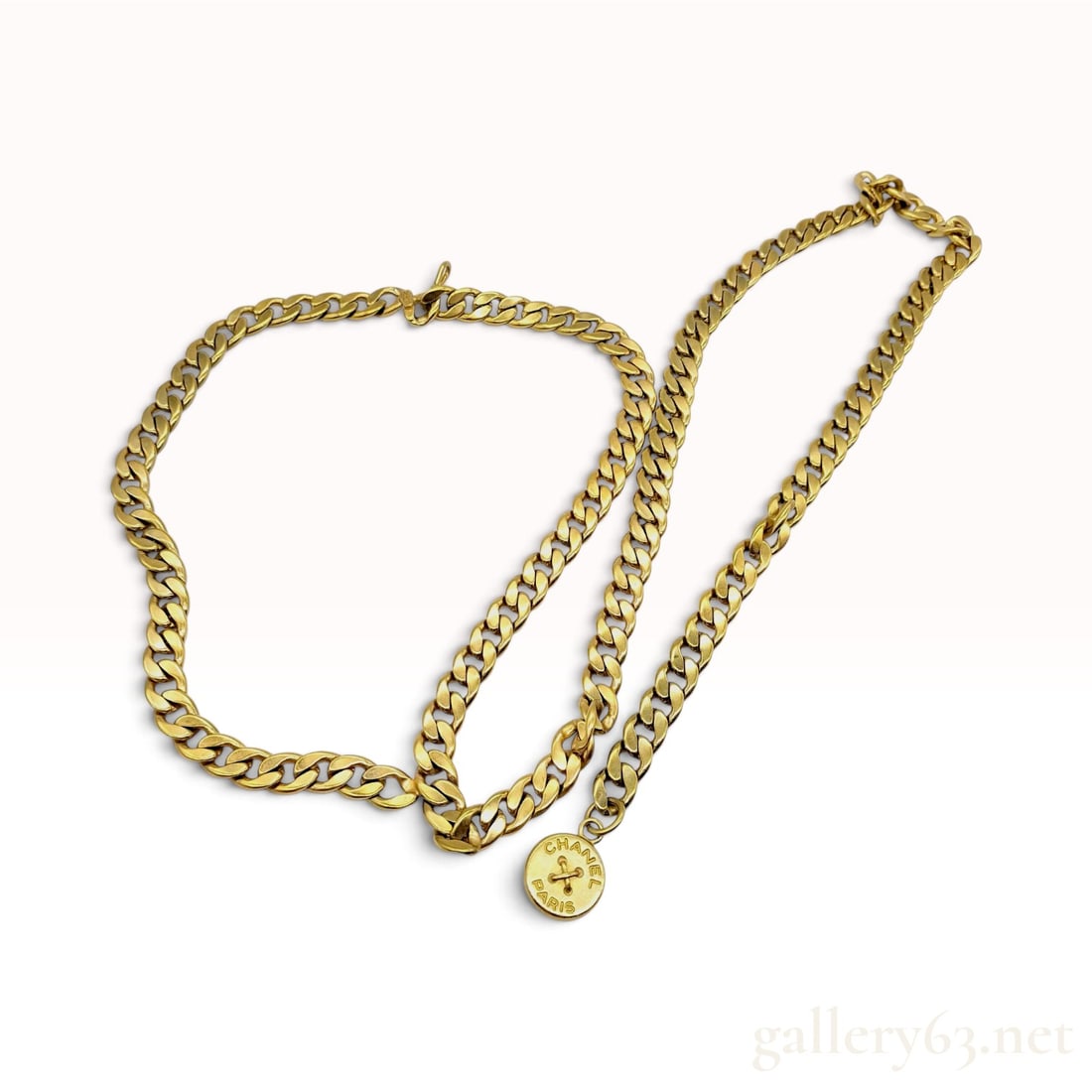 Vintage Chanel Autumn 1994 Gold Tone Gourmette Chain Belt 85 cm with Box (1 of 9)