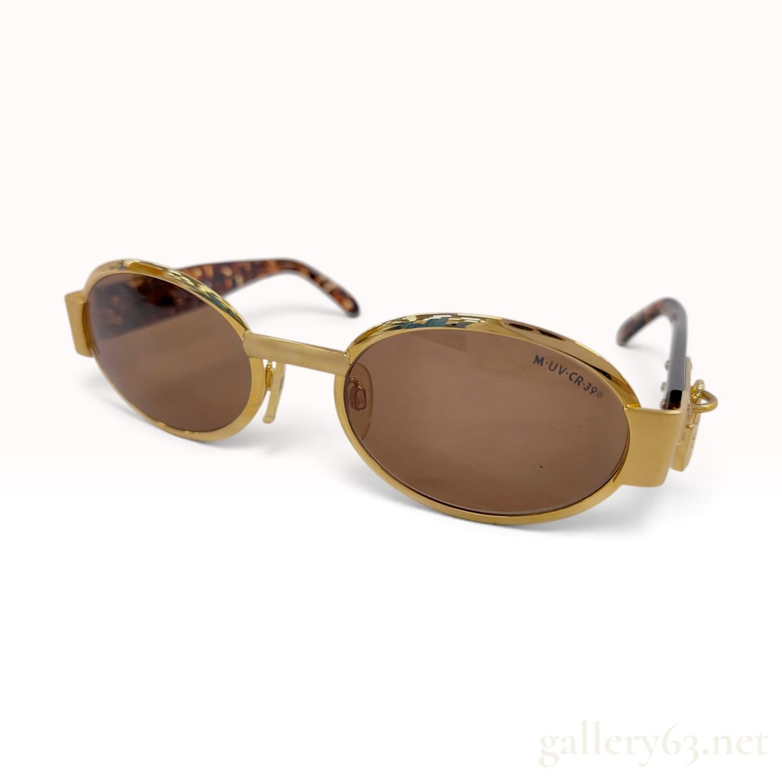 Vintage MCM 718 Gold Toned and Tortoiseshell Oval Sunglasses with Case (1 of 9)