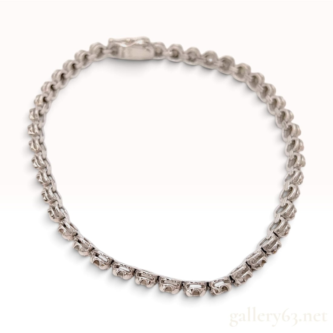 3.01ctw Natural Diamond Pt850 Platinum Tennis Bracelet (1 of 5)