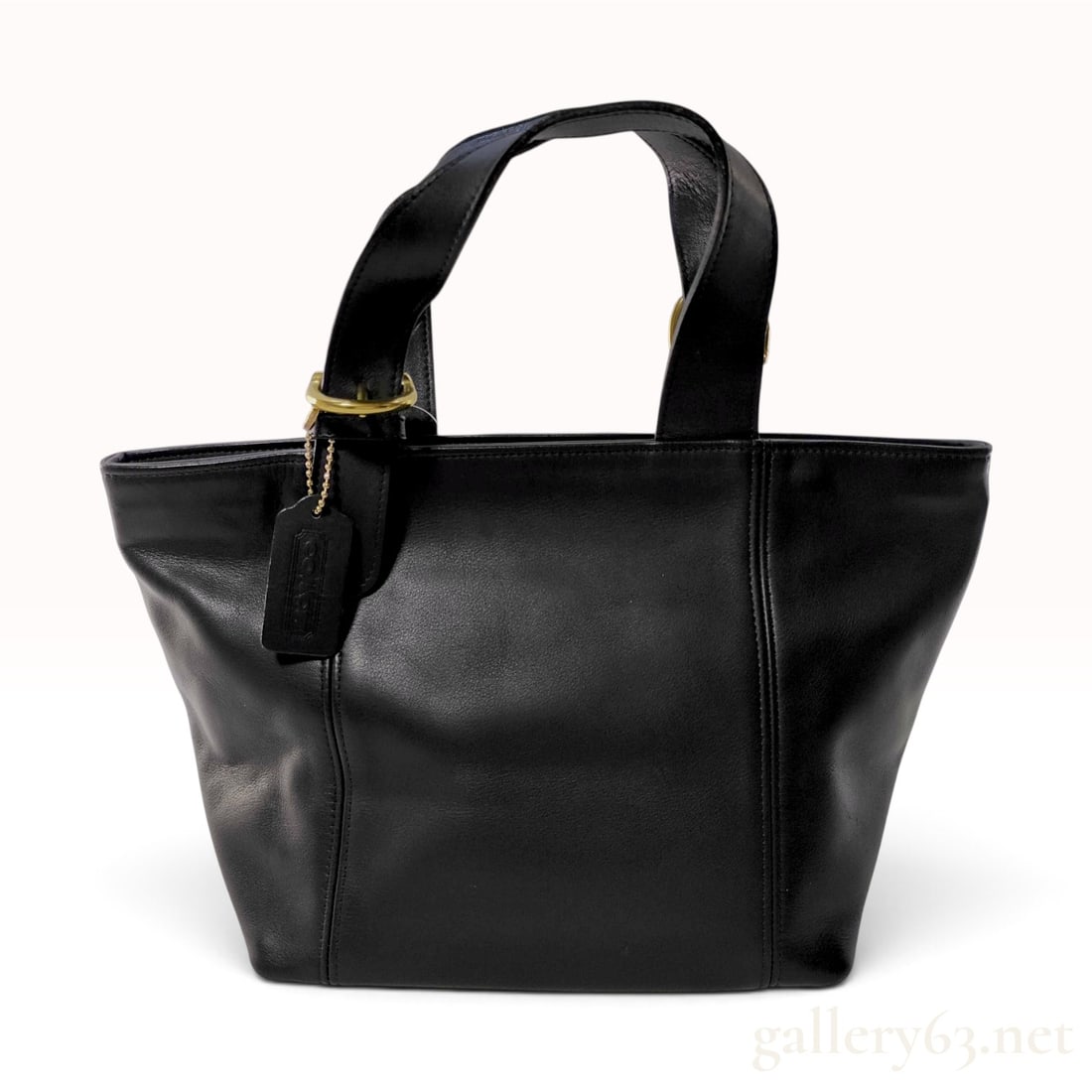 Vintage Coach Black Leather Tote Bag (1 of 9)
