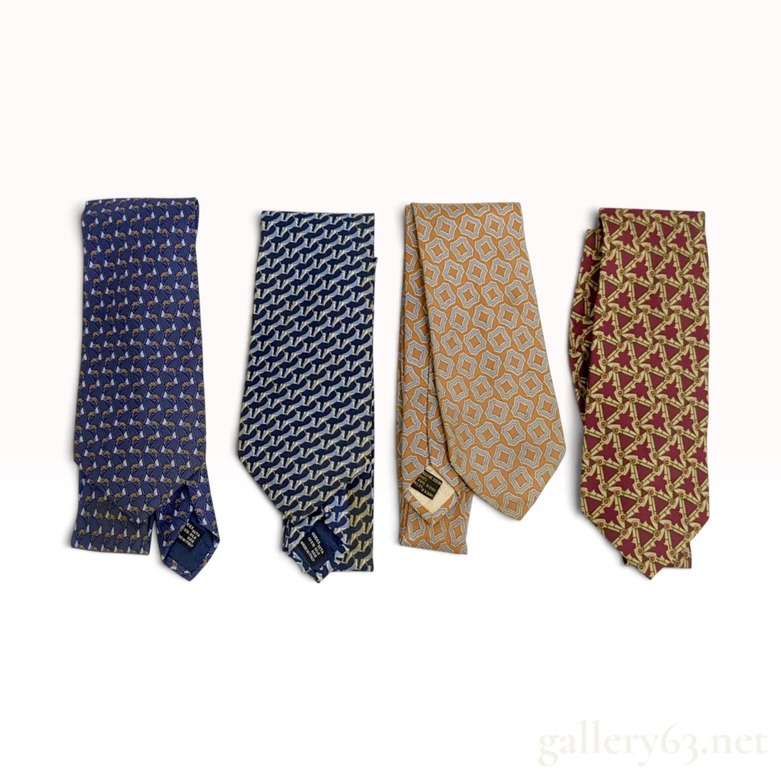 Four Vintage Gucci Assorted Print Silk Neckties (1 of 10)
