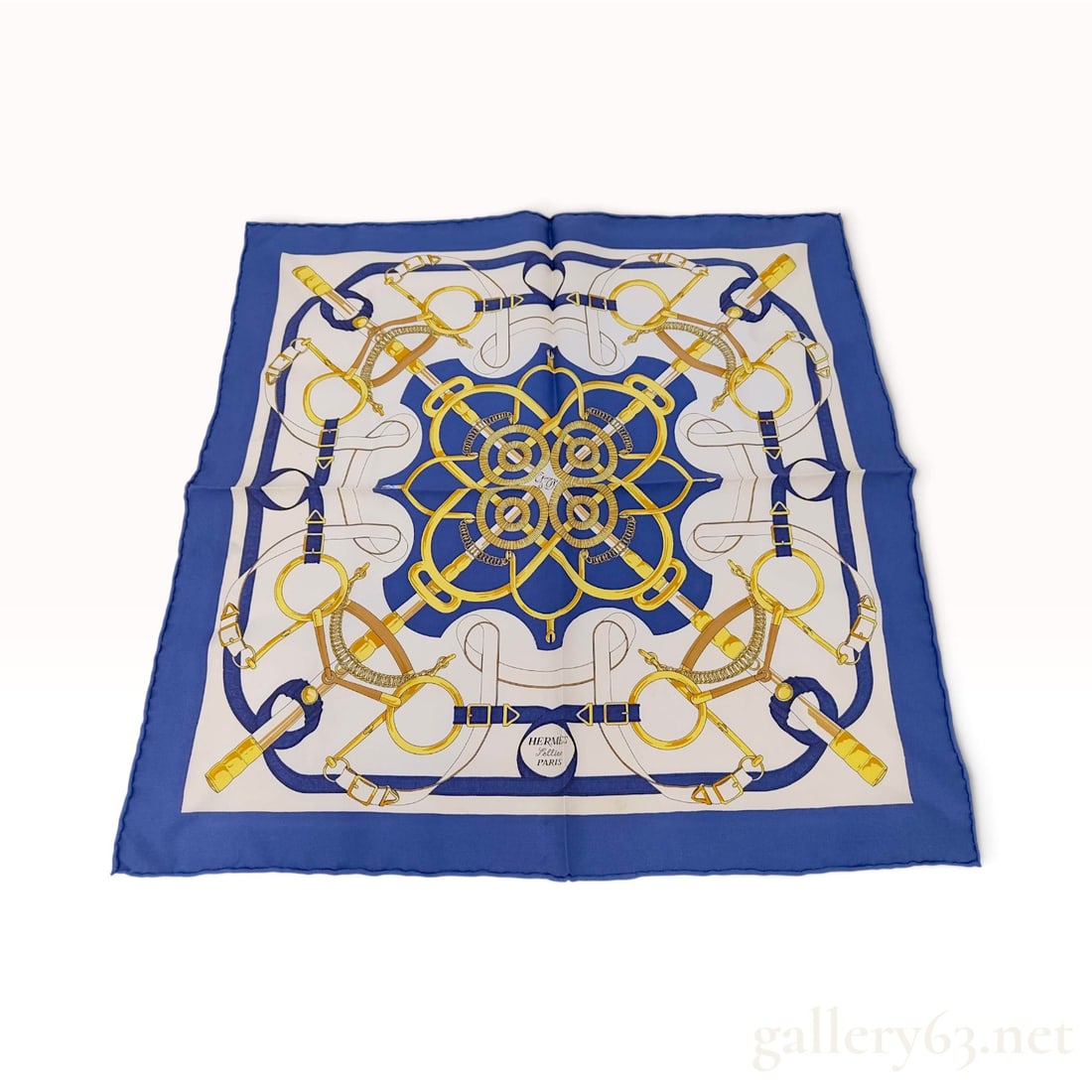 Hermes Eperon d'Or Blue Silk Carre 45 (1 of 7)