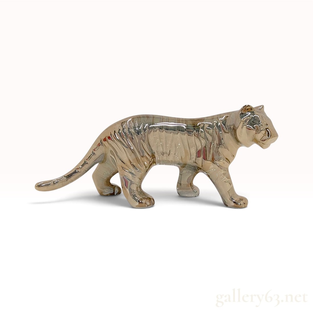 Baccarat Zodiaque Tiger 2022 Gold Crystal Walking Tiger Figurine with Box (1 of 7)