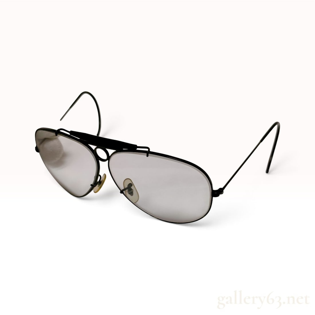 Vintage Bausch & Lomb Ray-Ban Shooter Black Metal Aviator Sunglasses with Case (1 of 7)