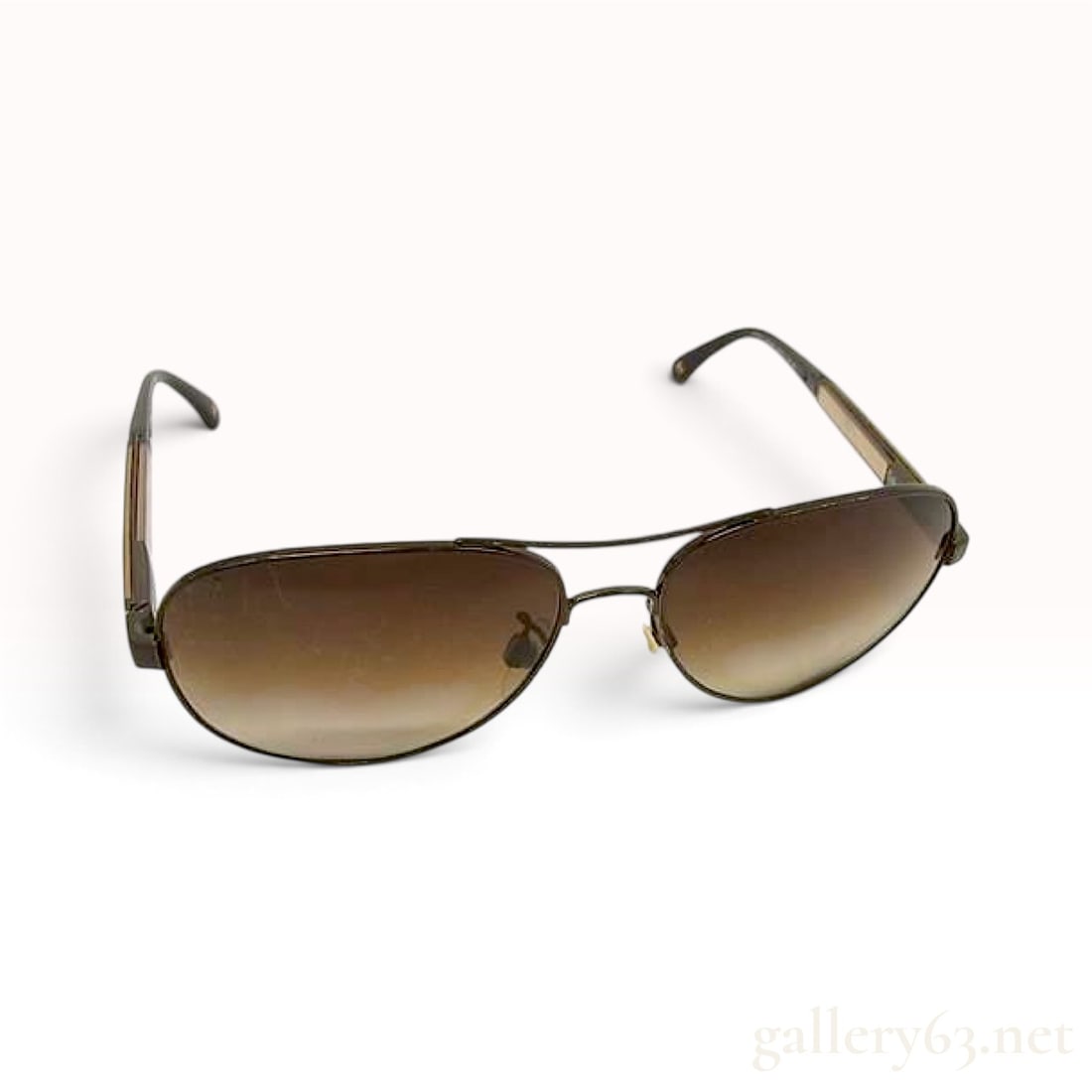 Chanel 4179-A Gunmetal and Brown Metal Aviator Sunglasses (1 of 5)