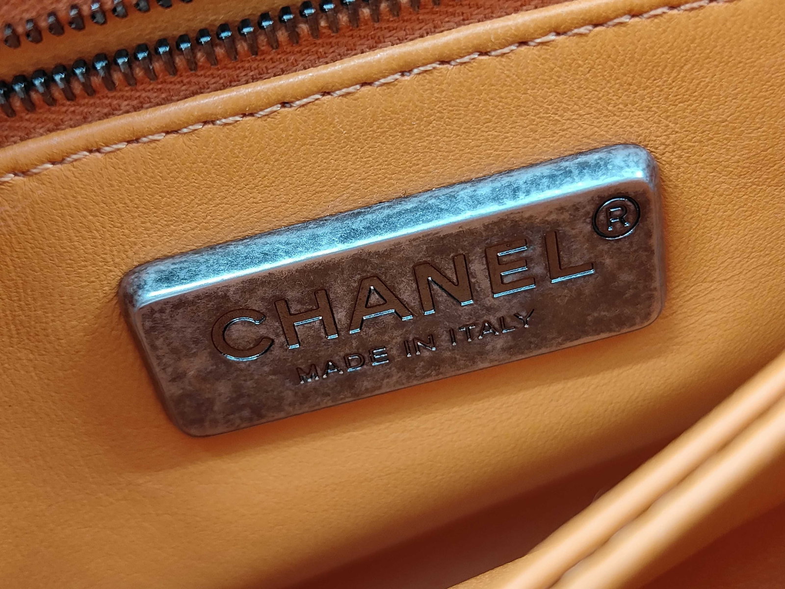 Chanel Orange Python Coco Handle Bag with Aged Ruthenium Hardware - 8