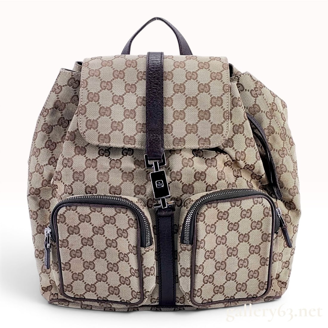 Gucci GG Monogram Canvas Jackie Two-Pocket Backpack (1 of 10)