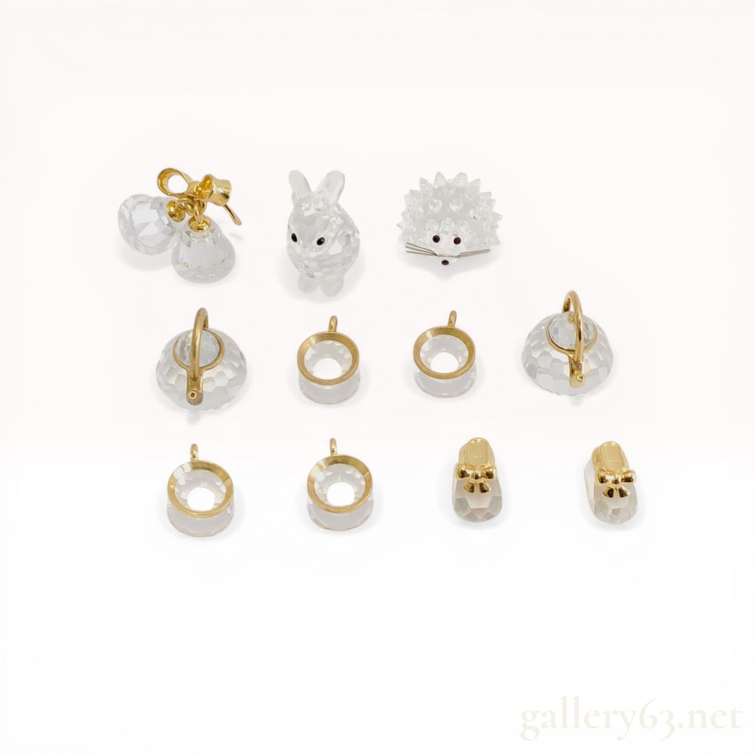 A Collection of Swarovski Faceted Crystal Miniature Figurines and Charms (1 of 9)