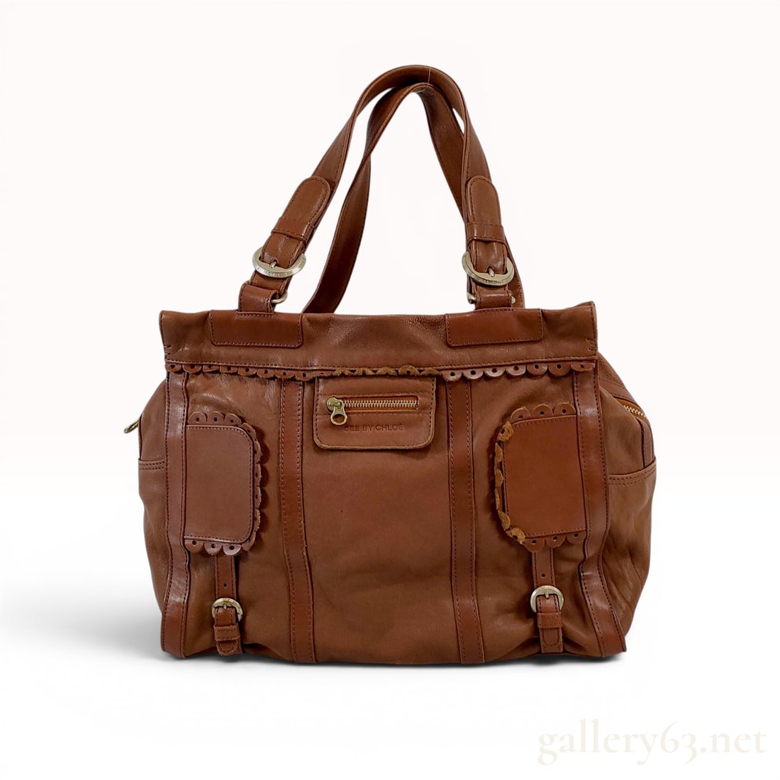 See by Chloe Grained Leather Large Satchel Bag (1 of 10)