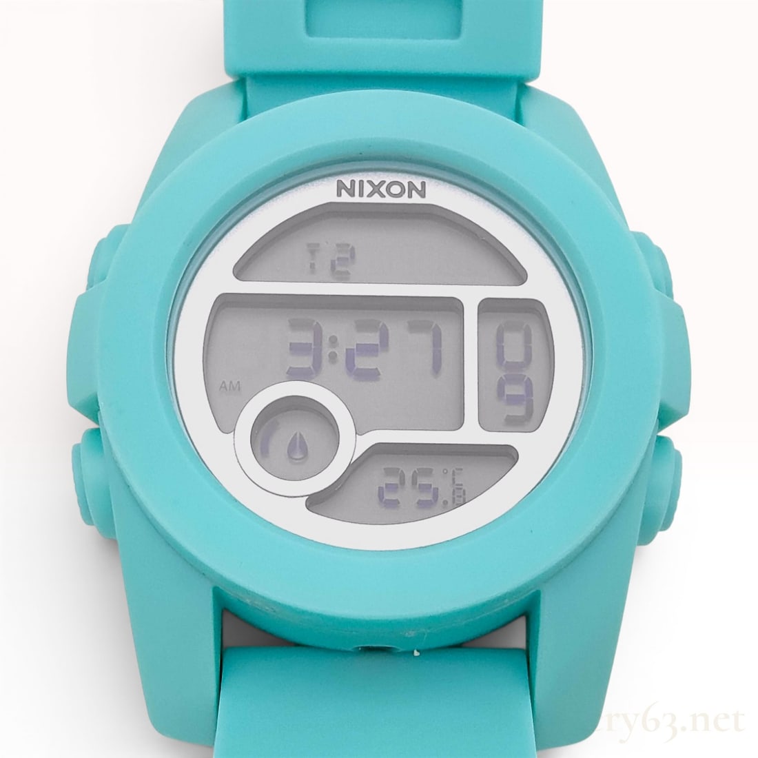Nixon The Unit Tide Teal Polycarbonate Digital Wristwatch (1 of 9)