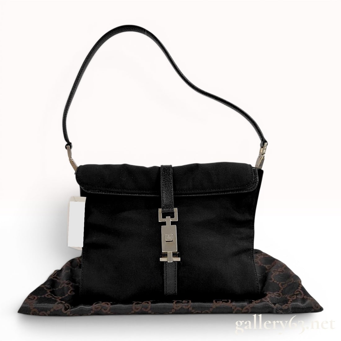 Gucci Black Canvas Jackie Shoulder Bag (1 of 10)