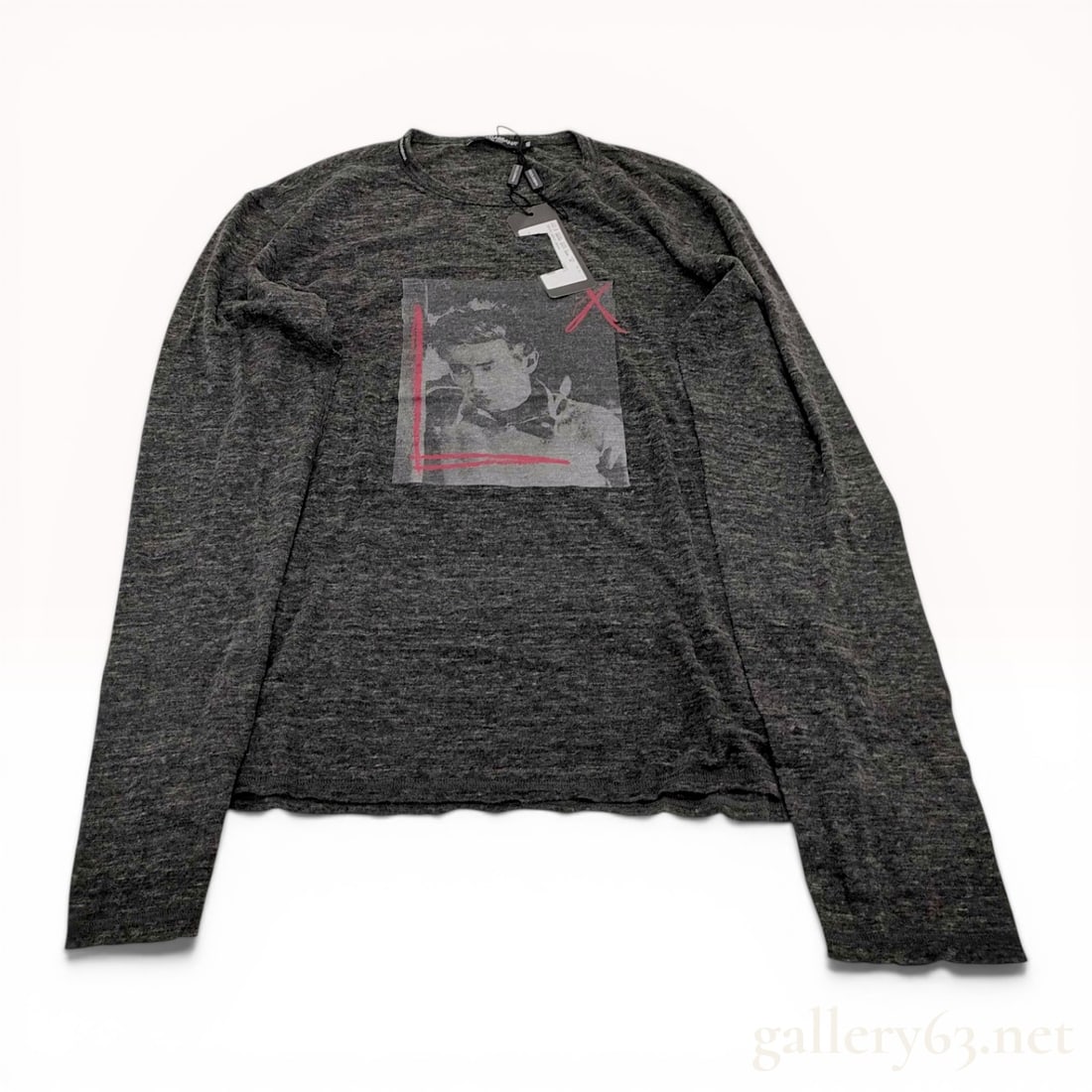 Dolce & Gabbana James Dean Graphic Long-Sleeve Knit Top, Size 48 (1 of 8)