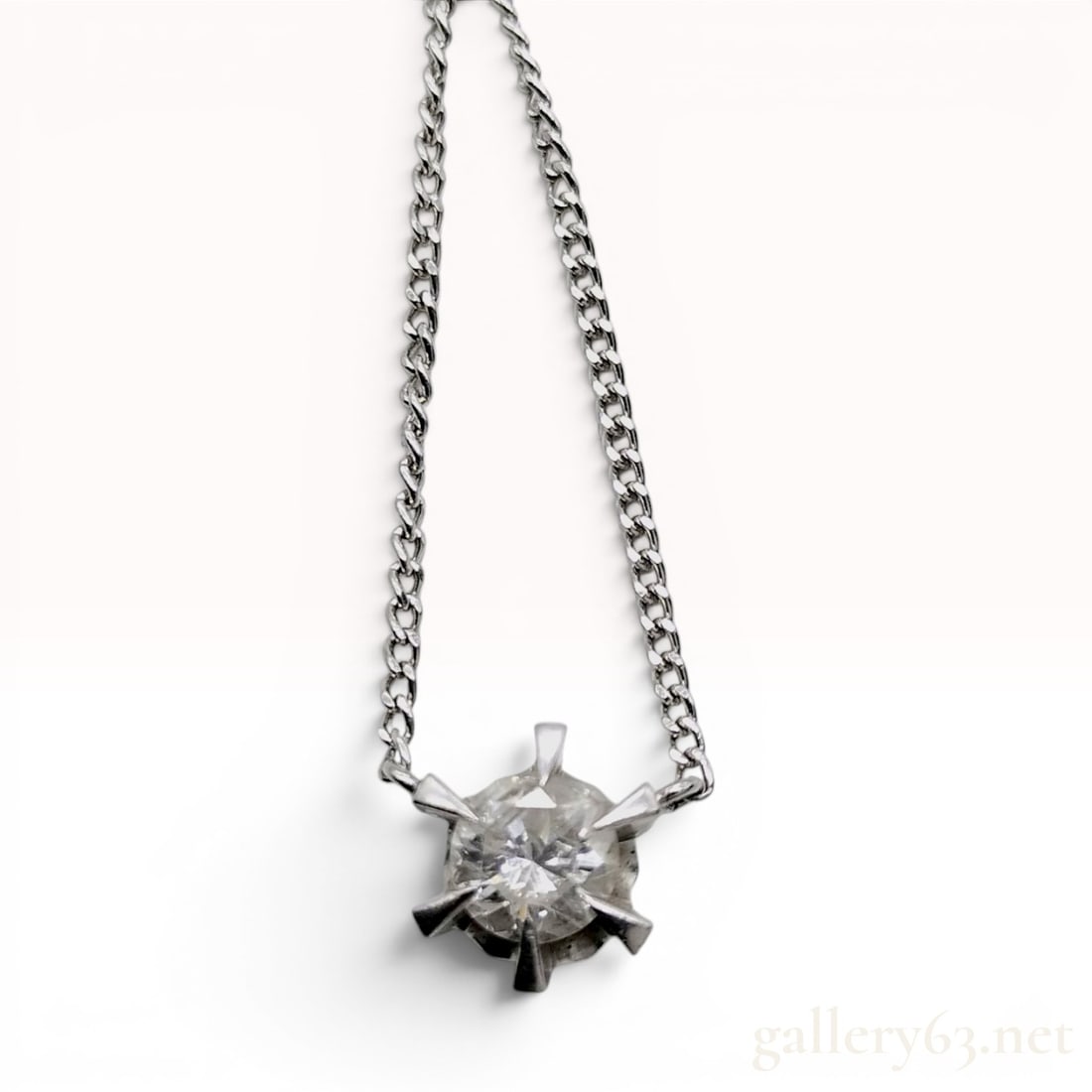 VLB-I1-G-F .80ct Diamond Platinum Starburst Pendant Necklace (1 of 10)
