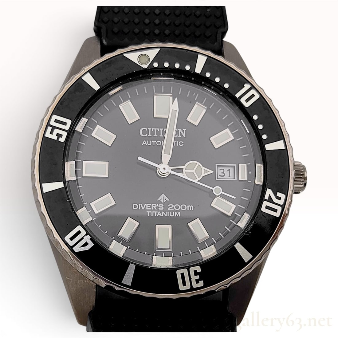 Citizen Promaster Mechanical Diver 200m Super Titanium Watch Reference NB6021-17E: A Citizen Promaster Mechanical Diver 200m wrist watch, reference 9051-S129010 (model code NB6021-17E). This model is a heritage reissue of the 1977 Citizen Challenge Diver, colloquially known as the F
