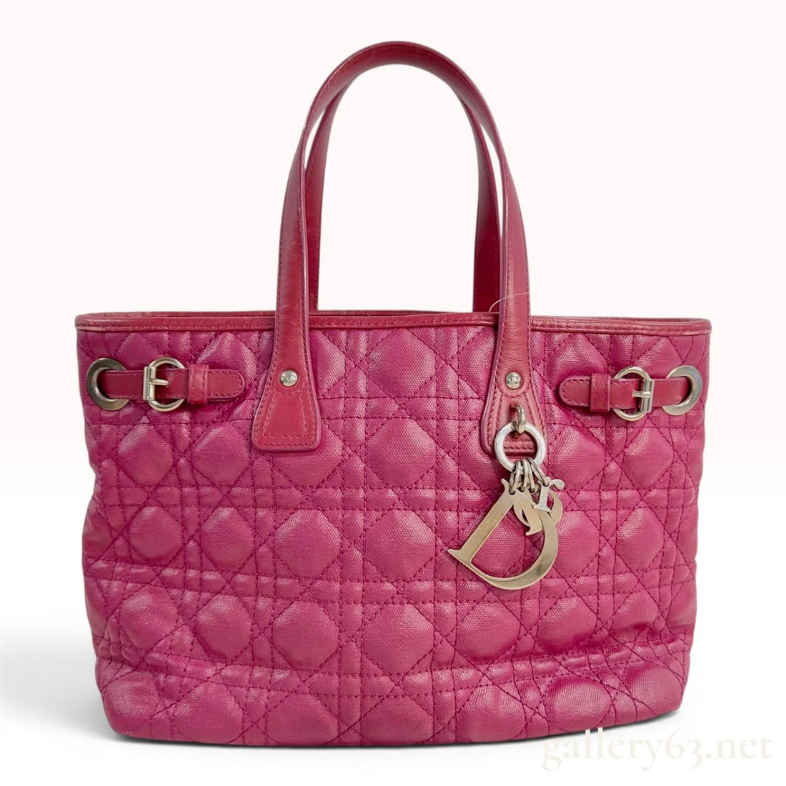 Christian Dior Cannage Panarea Coated Canvas Tote Bag (1 of 10)