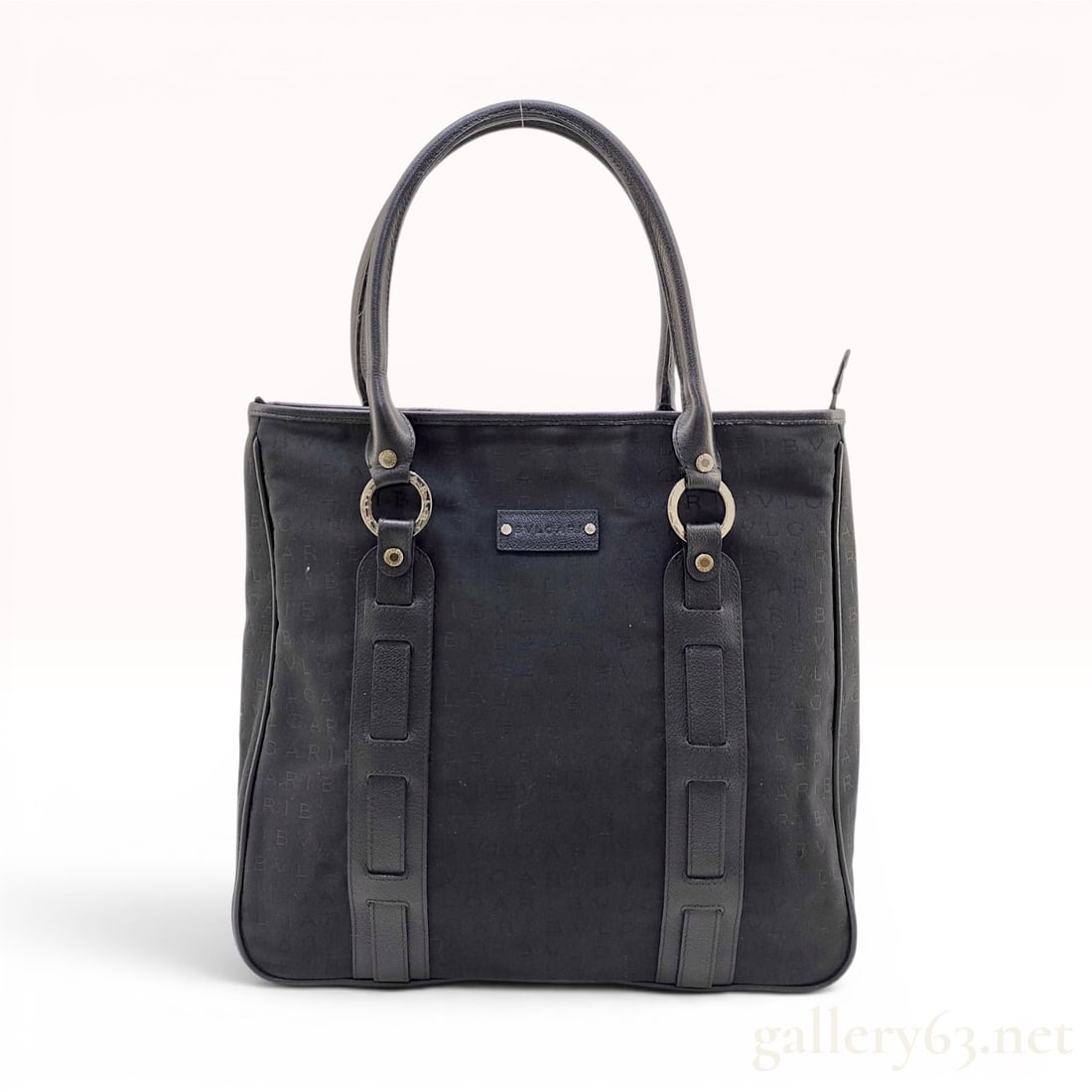 BVLGARI Black Logomania Canvas and Leather Tote Bag (1 of 18)