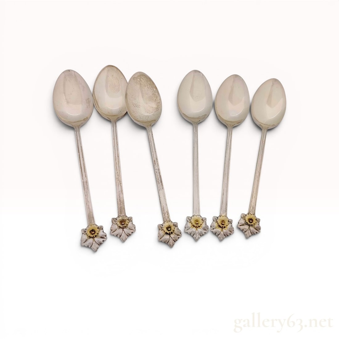 A Set of Six Japanese Export Silver Demitasse Spoons (1 of 10)