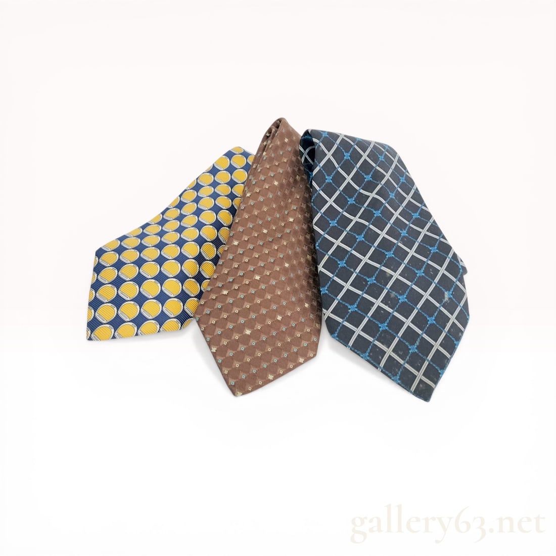 Three Men's Silk Neckties Including Two Celine Examples (1 of 10)
