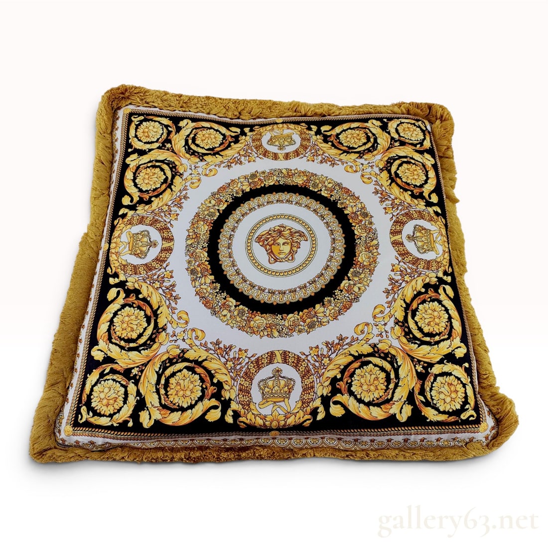 VERSACE Medusa Barocco Print Fringed Cushion (1 of 10)