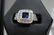 14k White gold sapphire and diamond estate ring