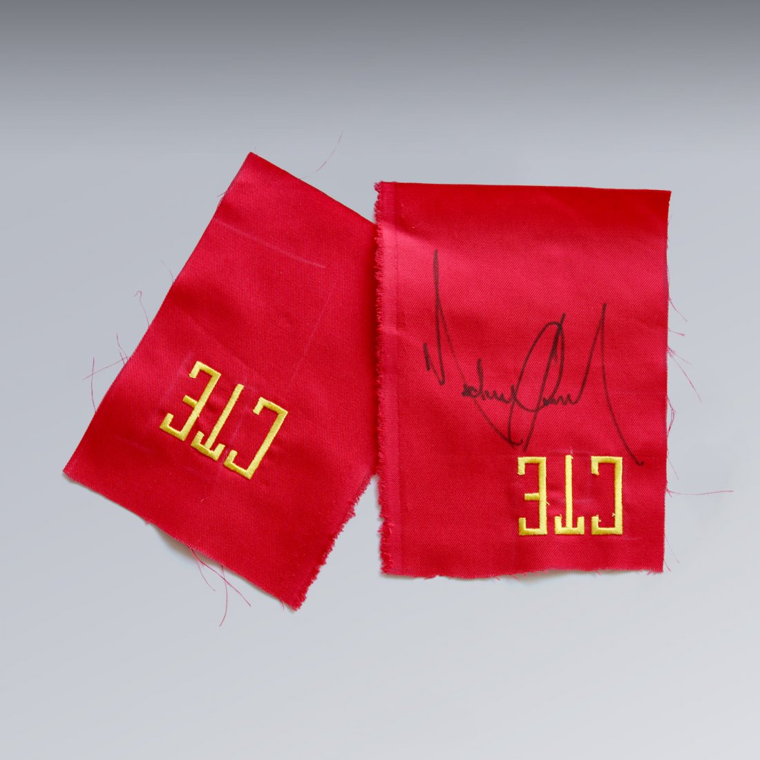 Michael Jackson signed costume shoulder pieces (1 of 2)