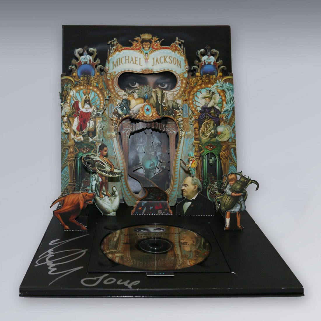 Michael Jackson signed Dangerous Pop-up CD (1 of 3)