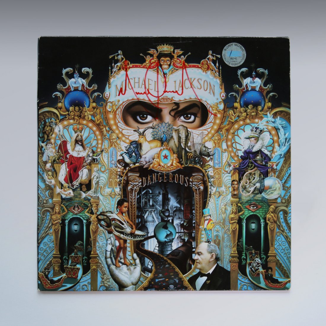 Michael Jackson Signed Dangerous LP Album Cover (1 of 2)