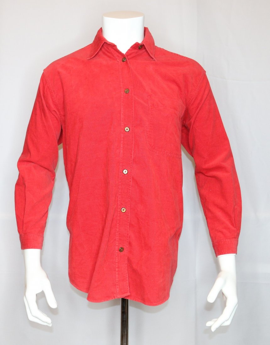 Michael Jackson Worn Red Corduroy Shirt Lot #2 (1 of 2)