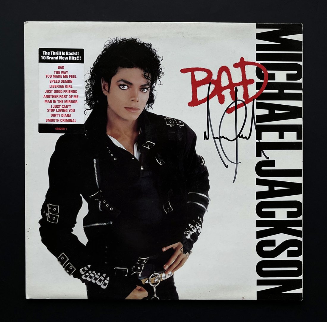 Michael Jackson Signed Bad LP Album (1 of 1)
