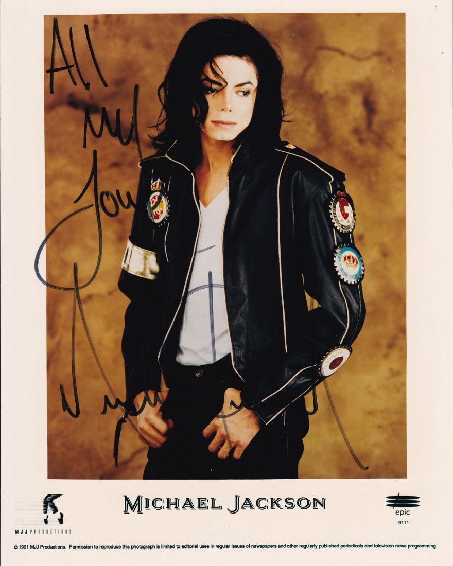 Michael Jackson signed promotional photo 1991 (1 of 1)