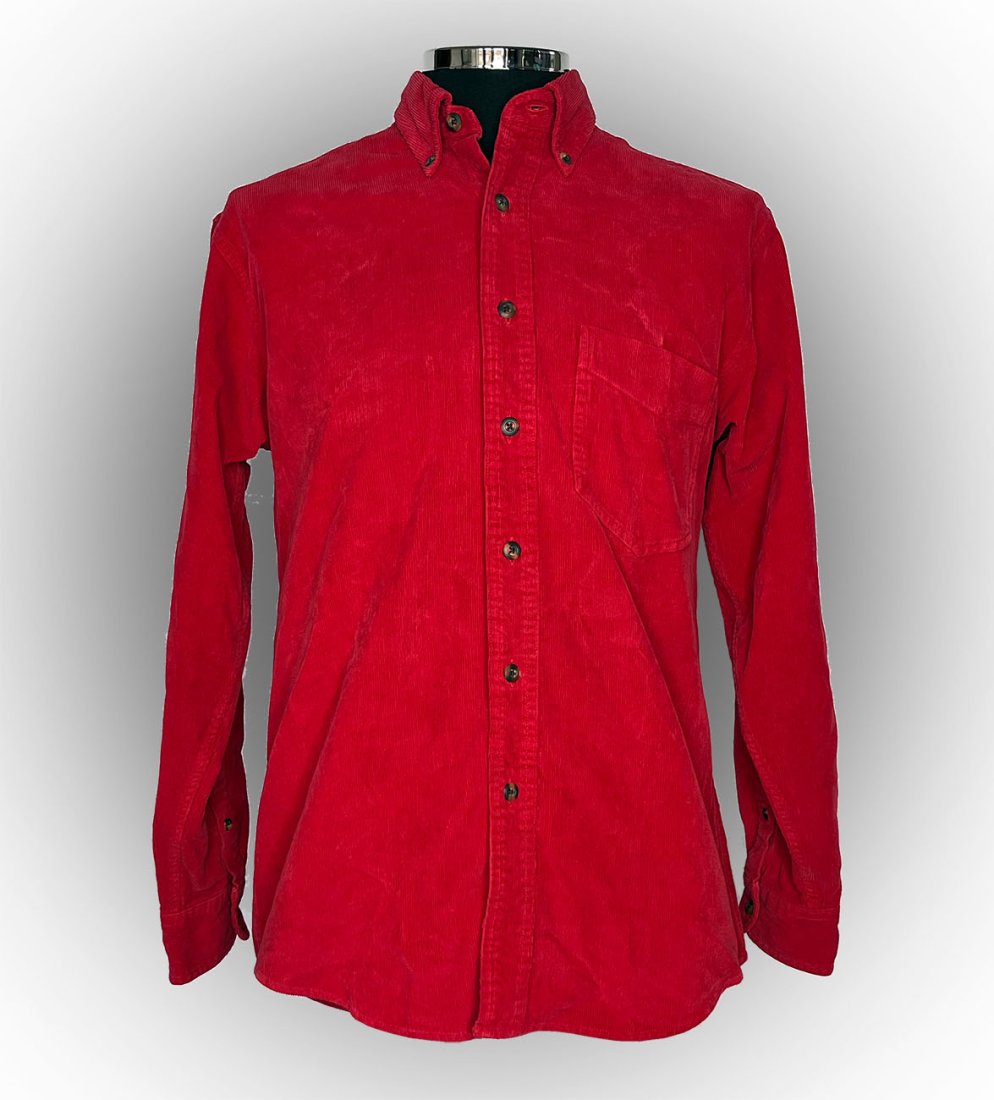 Michael Jackson Worn Red Corduroy Shirt (1 of 2)