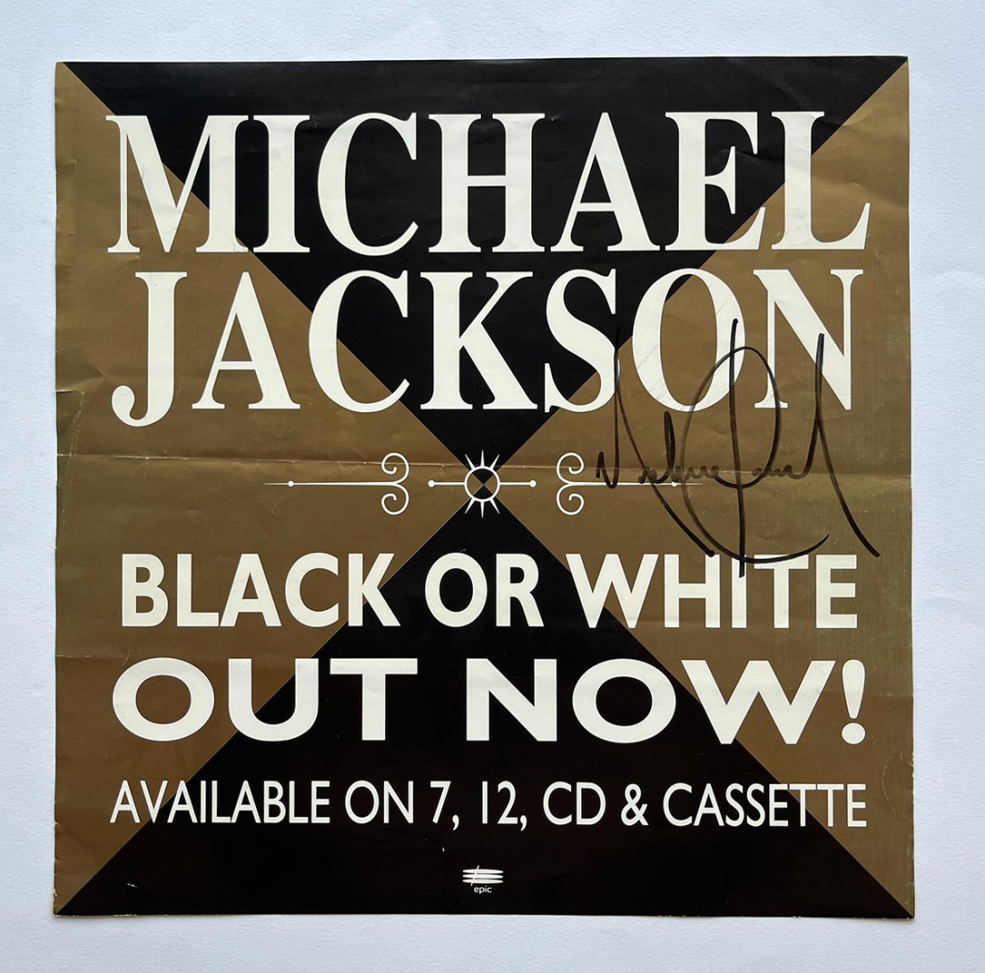 Michael Jackson Signed Black Or White In-Store Promo Display (1 of 1)