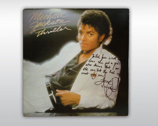 Michael Jackson Signed Thriller Album Billie Jean Lyric Feb 15 2014 Knaisz Auctions In United Kingdom