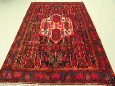 Semi Antique Rugs Persian Hamdan Rug 9x6
