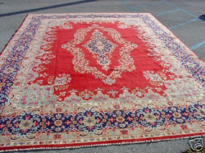 Stunning Large Persian Kirman Rug 13x10
