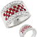 151: WG 2ct Fine Ruby white sapphire dia band ring