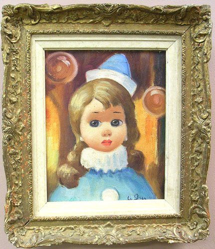 Oil on Canvas by listed artist Georges Duval: LOW BUYERS PREMIUM (10%) NO RESERVE AUCTION! BIDDING STARTS AT $10! Georges Duval France 1886-1951 Medium- Oil Style- Realism Subject- Figure Canvas measures 10 by 18 inches and framed 15 by 13 inches