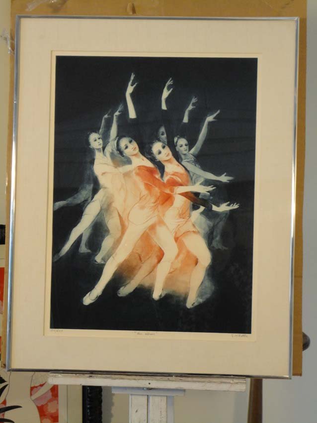 Les Eleves by G.H Rothe: Original lithograph by G.H Rothe. Limited edition number 154/200. Signed by the artist. Image size 24.5X18 in. Frame size 31.25X24.75in.
