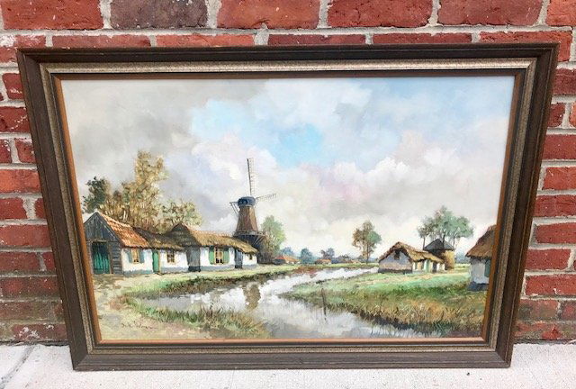 Vintage BH Slotman Oil On Canvas 41"x29" (1 of 7)