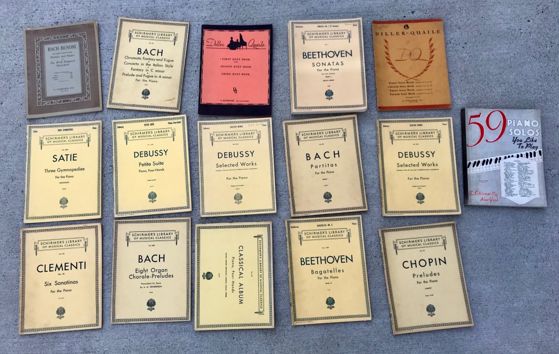 LOT OF 13 SCHIRMERS MUSICAL PIANO BOOKLETS: ALL GOOD CONDITION